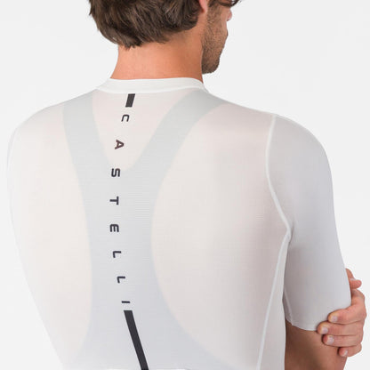 Maillot CASTELLI DRITTONE LOGO Maniche Corte Bianco