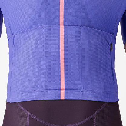 Maillot CASTELLI DRITTONE LOGO Maniche Corte Viola