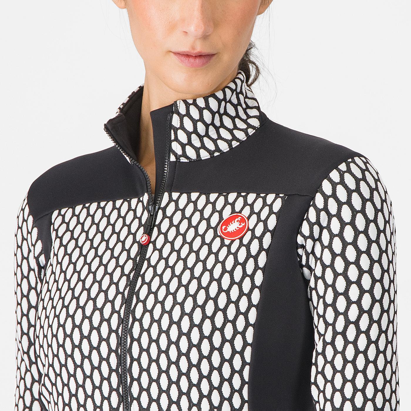 Maglia a manica lunga CASTELLI SFIDA 2 Donna Nero/Bianco