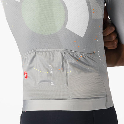 Maglia CASTELLI R-A/D Maniche Corte Multicolore Grigio