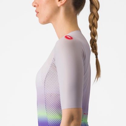 Maglia CASTELLI CLIMBER'S 4.0 W Donna Maniche Corte Viola/Verde