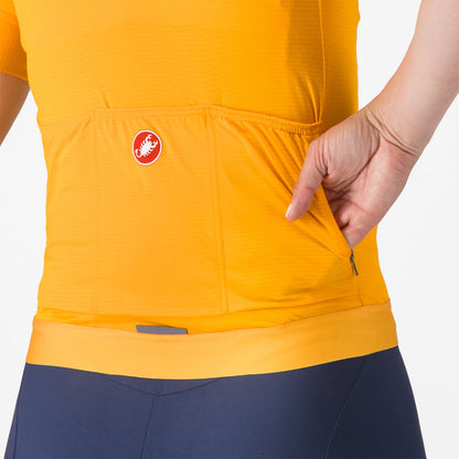 Maglia CASTELLI ESPRESSO Donna Maniche Corte Arancione