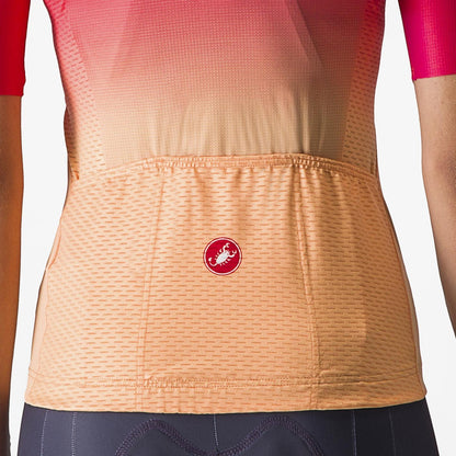 Maglia CASTELLI SALITA Donna Maniche Corte Rosa/Arancione