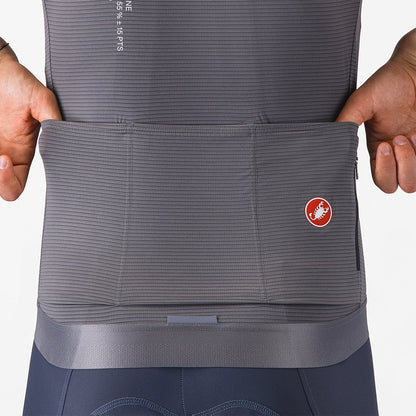 Maglia CASTELLI ESPRESSO R--A/D Maniche Corte Grigio Fumo