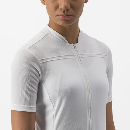 Maglia CASTELLI ANIMA 4 Donna Maniche Corte Bianco