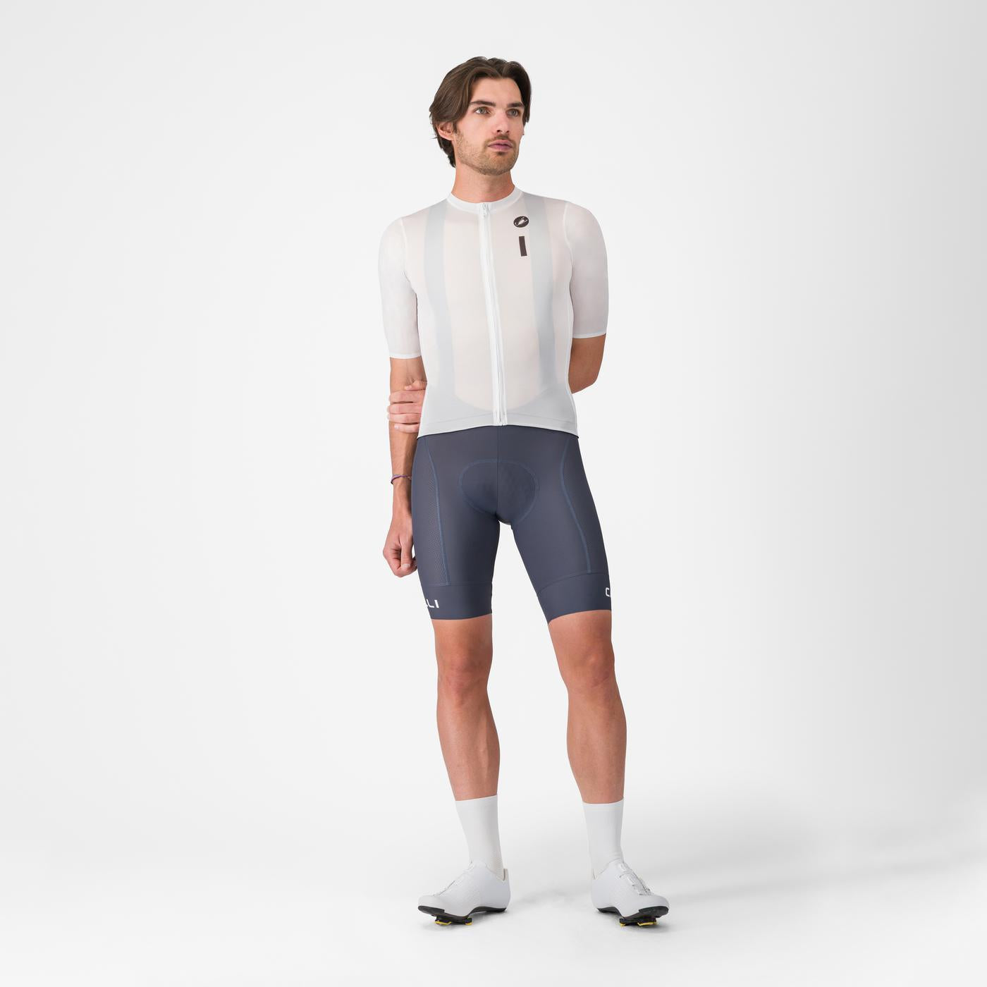 Maglia manica corta CASTELLI DRITTONE LOGO Bianco