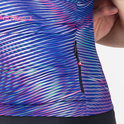 Maglia CASTELLI COSMIC VORTEX Donna Maniche Corte Viola