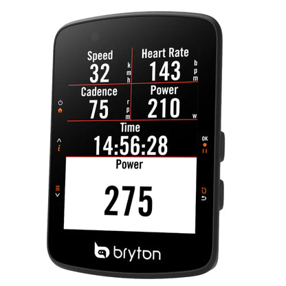 Ciclocomputer GPS BRYTON RIDER 550 E — schermata dei dati di potenza