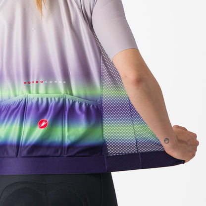 Maglia CASTELLI CLIMBER'S 4.0 W Donna Maniche Corte Viola/Verde