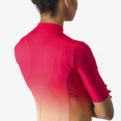 Maglia CASTELLI SALITA Donna Maniche Corte Rosa/Arancione