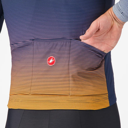 Maglia CASTELLLI APICE THERMAL Maniche Lunghe Blu/Arancione