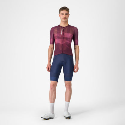 Maillot CASTELLI CLIMBER'S A/C Maniche Corte Bordeaux