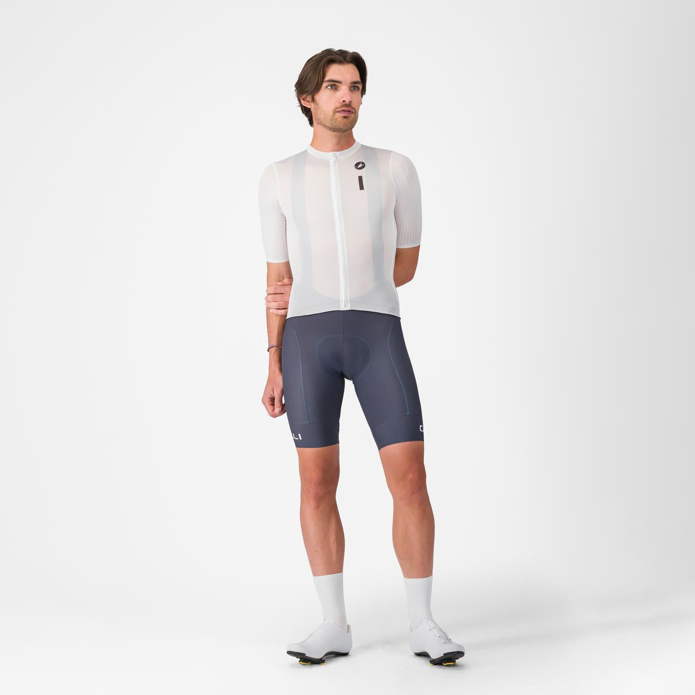 Maglia manica corta CASTELLI DRITTONE LOGO Bianco