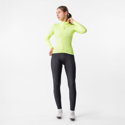 Maglia CASTELLI SINERGIA 3 FZ a maniche lunghe da donna gialla