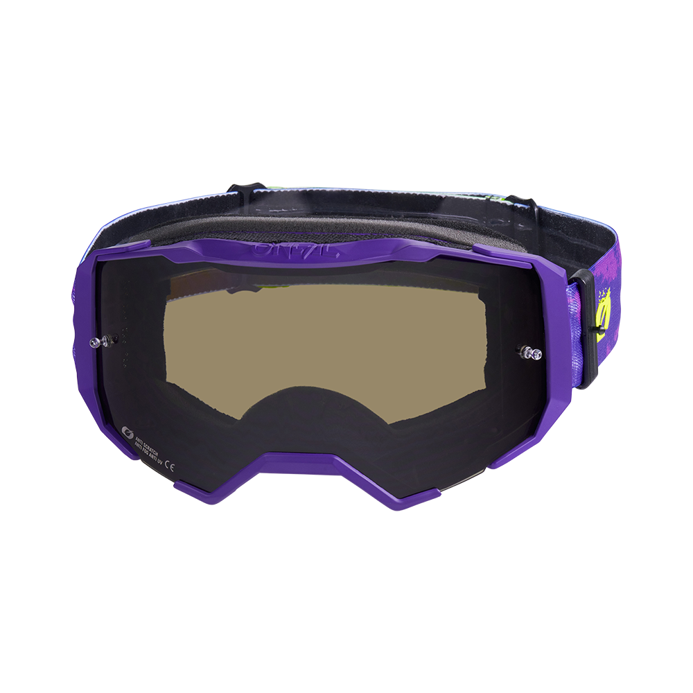 Maschera O'NEAL B-22 PAINT Viola/Giallo Fluo