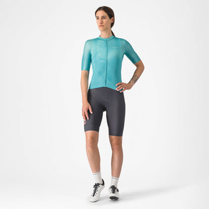 Maglia CASTELLI FANTASIA Donna Maniche Corte Turchese