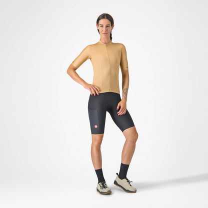 Maglia CASTELLI UNLIMITED Donna Maniche Corte Marrone