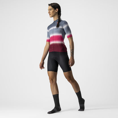 Maglia CASTELLI DOLCE Donna Maniche Corte Blu/Bordeaux