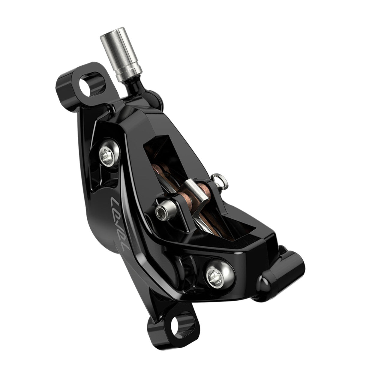 Freno anteriore SRAM LEVEL SILVER STEALTH a 4 pistoncini Nero