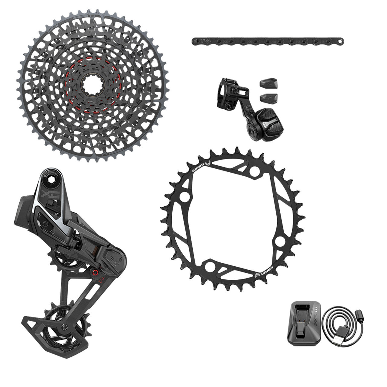 Gruppo E-MTB SRAM X0 104BCD AXS T-TYPE 36 Denti 10/52 Senza Pedivelle