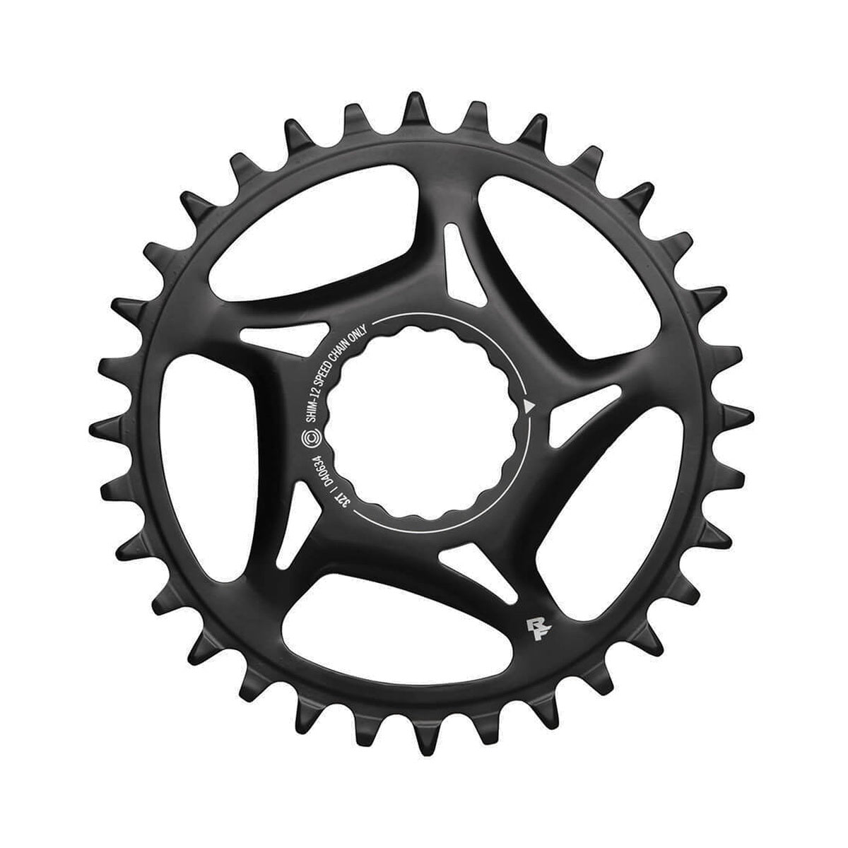 Corona monocorona RACE FACE SHIMANO CINCH 12 velocità ad attacco diretto — vista della corona su sfondo bianco