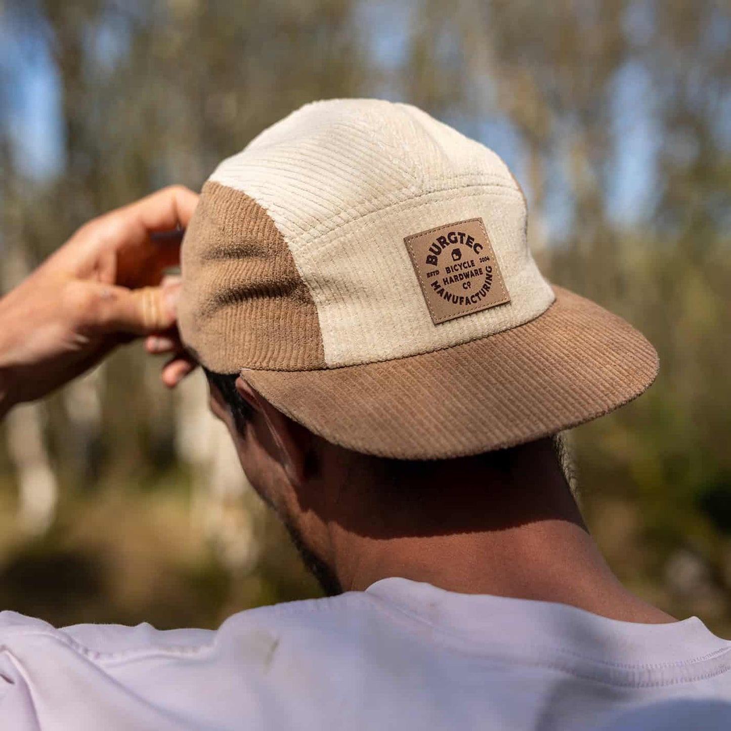 Cappello BURGTEC BANDIT CORDUROY FIVE PANEL Beige/Brown