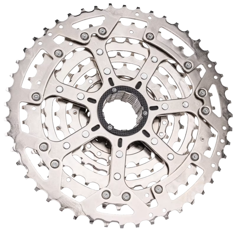 Cassetta 10V SHIMANO CUES CS-LG400 Linkglide - Edizione Polish Silver