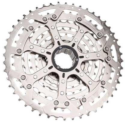 Cassetta 10V SHIMANO CUES CS-LG400 Linkglide - Edizione Polish Silver