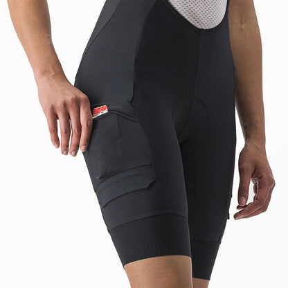 Salopette Corta con Bretelle CASTELLI UNLIMITED CARGO Donna Nero