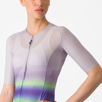 Maglia CASTELLI CLIMBER'S 4.0 W Donna Maniche Corte Viola/Verde