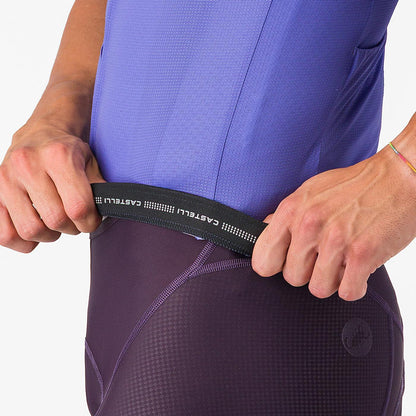 Maillot CASTELLI DRITTONE LOGO Maniche Corte Viola