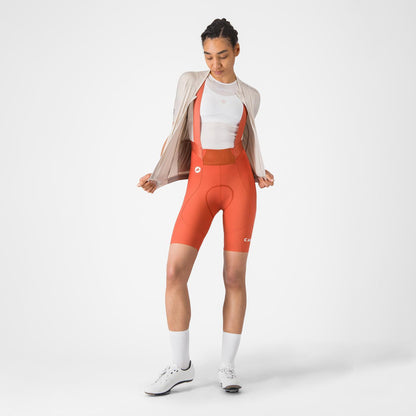 Pantaloncino con Bretelle CASTELLI ESPRESSO 2 W DT Donna Paprika