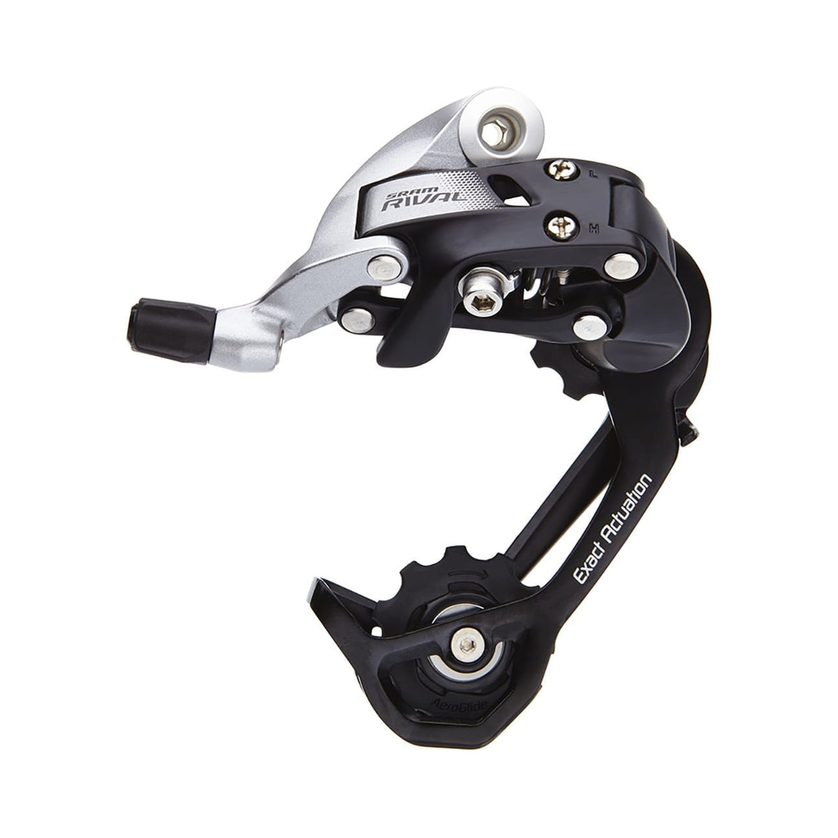 Cambio posteriore SRAM RIVAL 22 11V a gabbia media – vista del prodotto su sfondo bianco