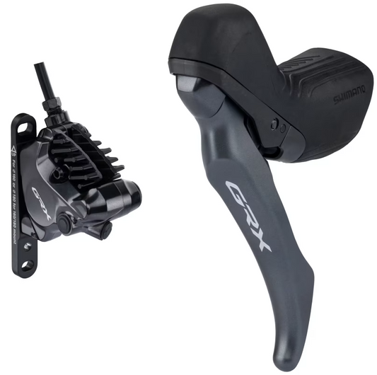 Leva sinistra monocorona e pinza anteriore SHIMANO GRX BL-RX820 + BR-RX820 Flat Mount