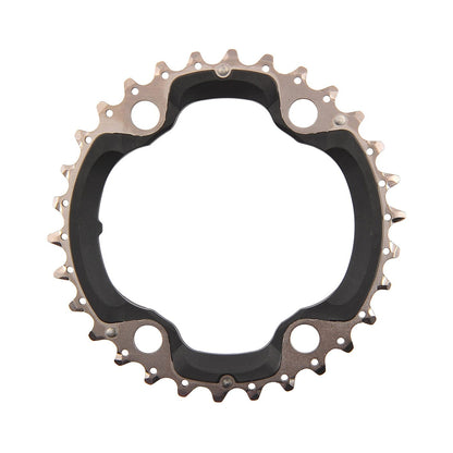 Corona intermedia SHIMANO XT M8000 11 velocità per guarnitura tripla, 96 mm — vista della corona su sfondo bianco