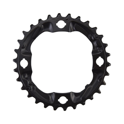 Corona intermedia/esterna SHIMANO ALIVIO M4000 9 velocità, 4 fori, 96 mm — vista della corona su sfondo bianco