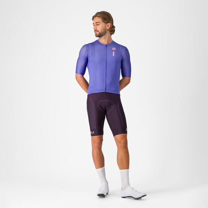 Maillot CASTELLI DRITTONE LOGO Maniche Corte Viola