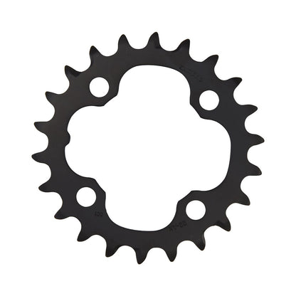 Corona interna SHIMANO ALIVIO M4050 9 velocità, 4 fori, 64 mm — vista della corona su sfondo bianco