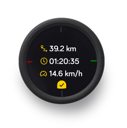 Ciclocomputer GPS BEELINE VELO 2 — schermata del riepilogo dell’uscita