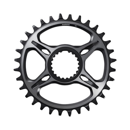 Corona monocorona SHIMANO XTR M9100/M9120/M9125 SM-CRM95 12 velocità ad attacco diretto — vista della corona su sfondo bianco