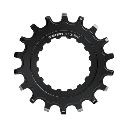 Corona monocorona per MTB elettrica SRAM EX1 X-SYNC nera — vista della corona su sfondo bianco