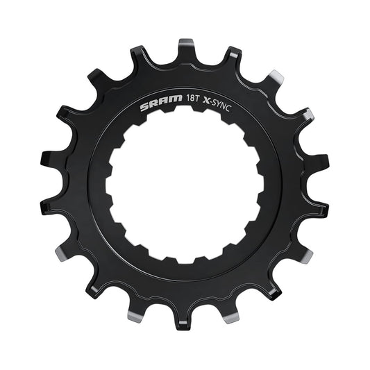 Corona monocorona per MTB elettrica SRAM EX1 X-SYNC nera — vista della corona su sfondo bianco