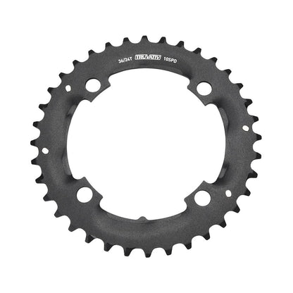 Corona esterna SRAM MTB 104BCD SPECIALIZED 10 velocità, 4 fori, 104 mm — vista della corona su sfondo bianco