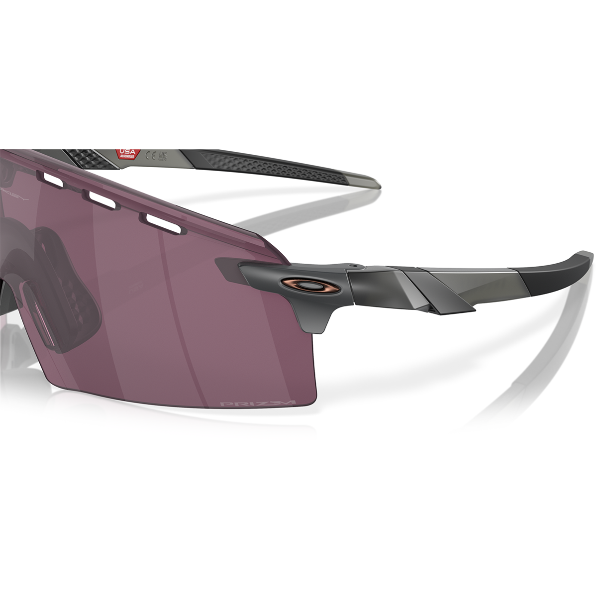 Occhiali OAKLEY ENCODER STRIKE V Matte Grey Smoke Prizm Road Nero - OO9235-1039