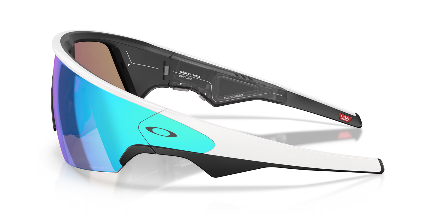 OAKLEY Occhiali VANGUARD META Nero/Bianco Prizm Lente Zaffiro