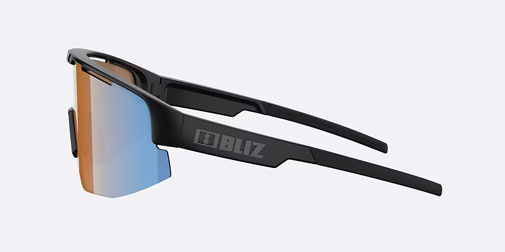 Occhiali BLIZ MATRIX Nero opaco Corallo/Arancione Lente blu iridio
