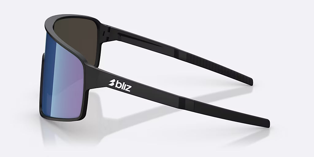 Occhiali BLIZ P001 Nero Opaco Blu Irdium