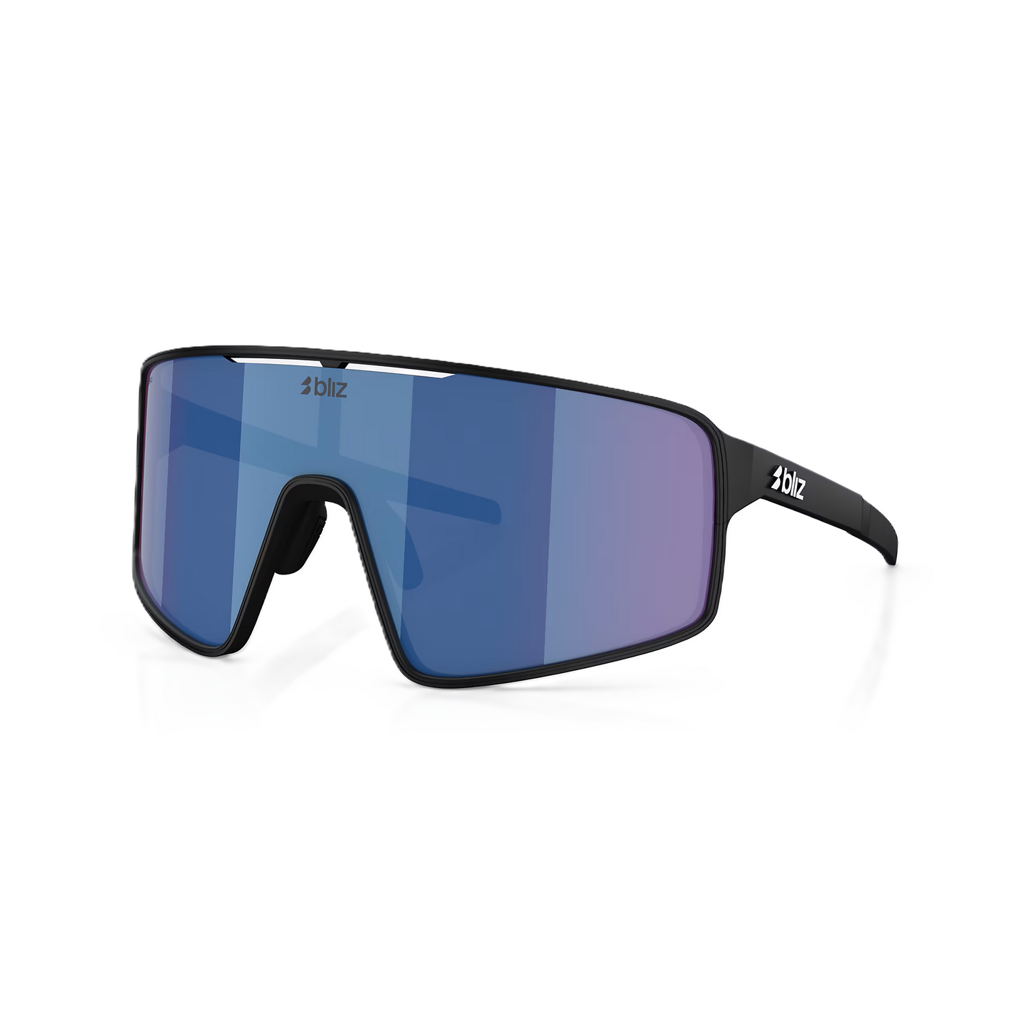 Occhiali BLIZ P001 Nero Opaco Blu Irdium
