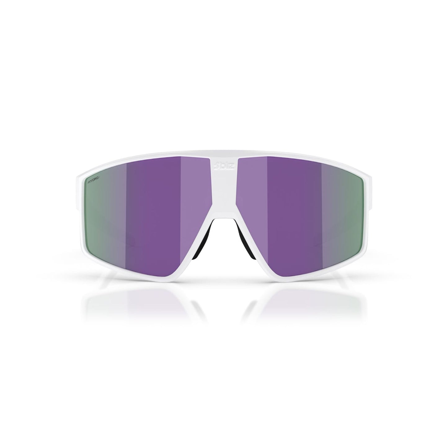 BLIZZ P002S Occhiali con montatura bianca opaca, marrone e viola, multicolore
