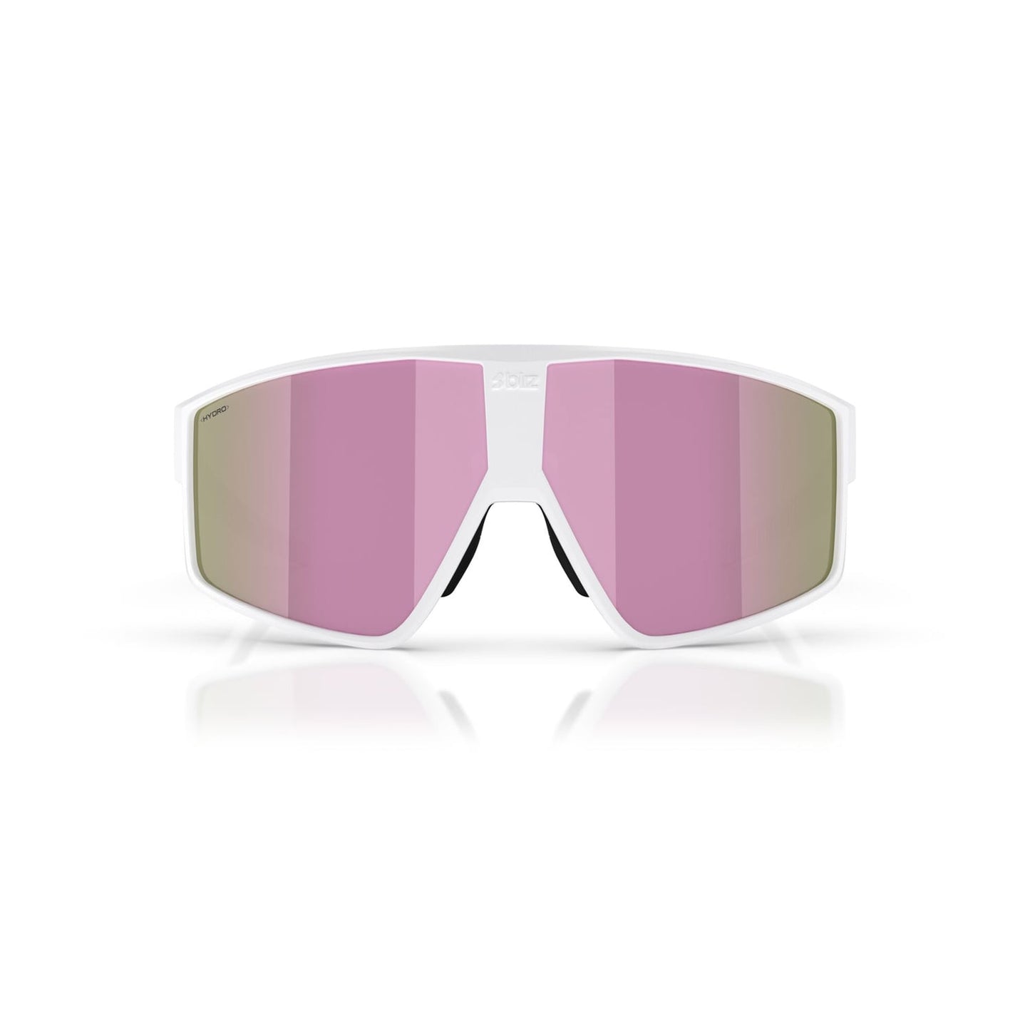 BLIZZ P002S Occhiali con montatura bianca opaca e marrone rosa